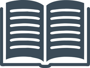 Classic Open Book Icon in SVG Format