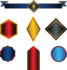 Beautiful Ribbons Banner, Tags and Bows Collection Set Vector Design EPS Template.