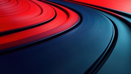 Fototapeta premium Abstract Red and Blue Swirling Curves: A Digital Art Piece