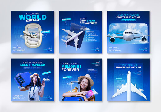 Travel Agency Social Media Post Layout
