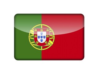 The Portuguese flag in the form of a glossy icon