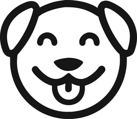 High-Quality Dog Face Illustration in SVG