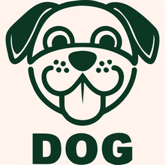 High-Quality Dog Face Illustration in SVG