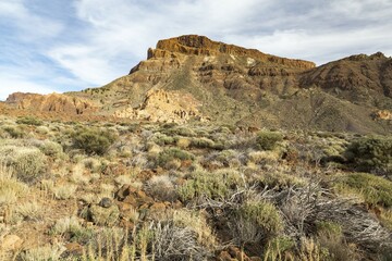 The Guajara, 2718m, highest peak on the edge of the caldera of the volcano Pico del Teide,...