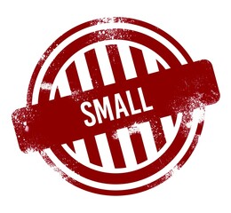 Small, red grunge button, stamp