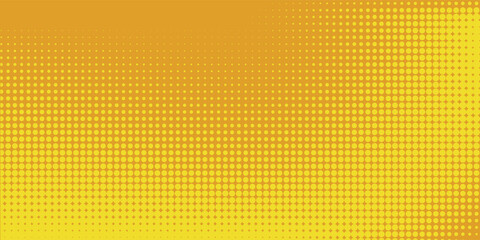 Dots halftone orange color pattern gradient texture with technology digital background. Dots pop art comics with summer background.