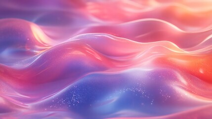 Fototapeta premium Streams of glowing liquids pastel shades flowing across the scene in powerful arcs creating a soft yet energetic cartoonstyle abstract art background