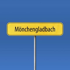Obraz premium Mönchengladbach, town entrance sign