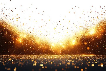 Naklejka premium Golden bokeh vector background. Shiny glittering particles. Vector eps10. 