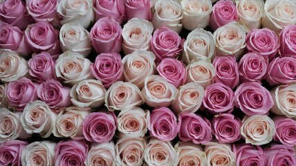 Background of multicolored roses