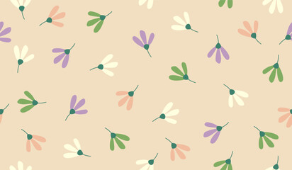 Floral seamless pattern design vector
