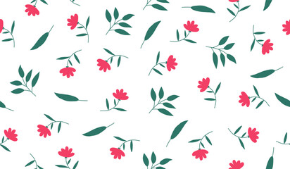Floral seamless pattern design vector