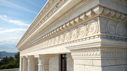 Fototapeta premium Architectural Entablature: Classical Order Details, Stock Photo