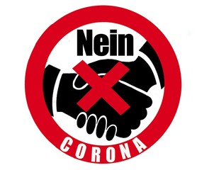 No shaking hands, danger of infection by viruses, Germany, Germany, Europe