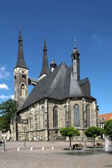 Fototapeta premium St. James' Church, Market Square, Köthen, Saxony-Anhalt, Germany, Europe