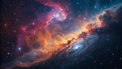 Fototapeta premium Cosmic Nebula: Stunning Starry Night Sky Astrophotography