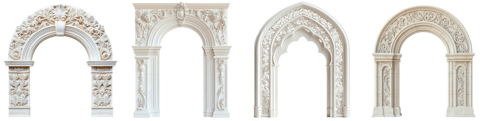 Obraz premium Majestic Ornate Architectural Archways and Entrances in Classic Historic Landmark Buildings