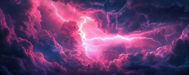 Pink Lightning Storm: A Dramatic Celestial Display