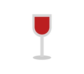 Wine glass icon illustrated in vector on white background