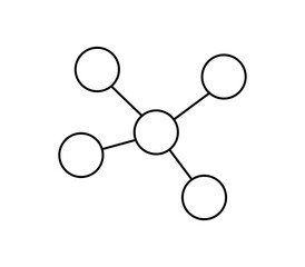 Molecule icon illustrated in vector on white background