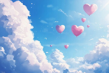 Bright blue sky with soft white clouds, airy and peaceful background for nature, summer, travel, and inspirational concepts.
