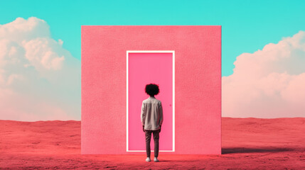 Educational Support and Poverty, A soft, pastel-colored classroom scene illuminated with a gentle glow, perfect for educational themes and creative projects.