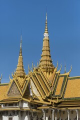 Throne hall, Preah Tineang Tevea Vinichhay, coronation hall, Royal Palace, Phnom Penh, Cambodia,...