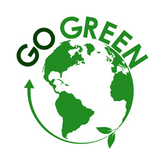 GOO GREEN Logo Symbol Earth Day Isolated Background.