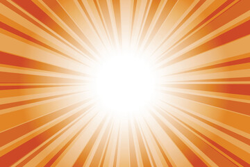 Obraz premium Orange sun burst abstract background. Abstract burnt orange background with sun ray. Summer vector illustration.