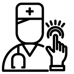 healthcare doctor icon in vector illustration