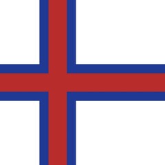 Naklejka premium Official national flag of the Faroe Islands