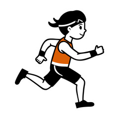 Kid running icon
