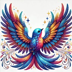 Fototapeta premium Glimmerwings A shimmer like rainbows