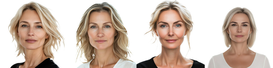 Naklejka premium Confident and Poised Mature Female Business Executive Posing in Contemporary Studio Portrait with Elegant and Sophisticated Style