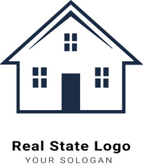 Vector beautiful real state logo design with with white background 