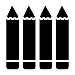 Colored Pencils Vector  Icon Design