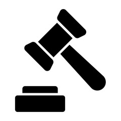 Art Auction Hammer Vector  Icon Design
