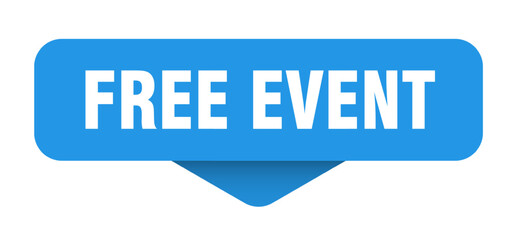 free event sticker. free event sign on transparent background