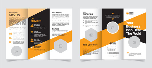 Trifold Brochure Template Design Vector File