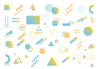 グラデーションの幾何学素材