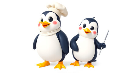 Fototapeta premium penguins cartoon 