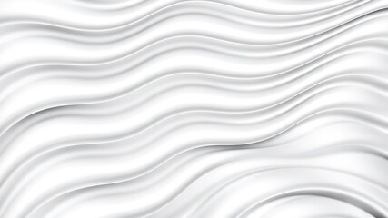 3D White Silver Wavy Background - Abstract Business Presentation