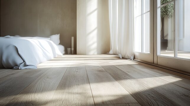 A stylish, airy loft with sustainable wood flooring and neutral-toned decor.