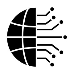 Serverless Computing glyph icon