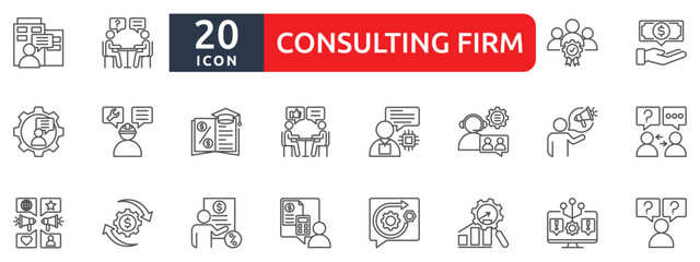consulting firm icon sheet