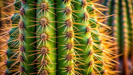 Close-up of a rugged, gnarled cactus stem with intricate patterns, closeup, botanical, nature