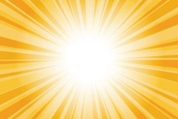 Orange sun burst abstract background. Abstract gamboge orange background with sun ray. Summer vector illustration.