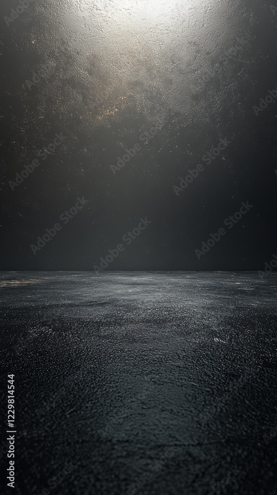 Poster beneath a gentle glow, a dark gray matte surface spreads wide, creating an engaging atmosphere