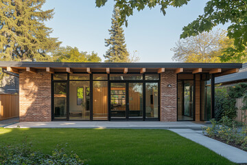 A Classic Ranch-Style ADU with Brick and Wood Exterior