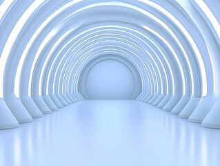 Naklejka premium Futuristic light tunnel, abstract background